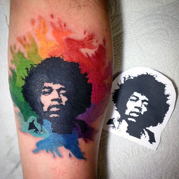 Jimi Hendrix Tattoo Designs For Guys On Forearm