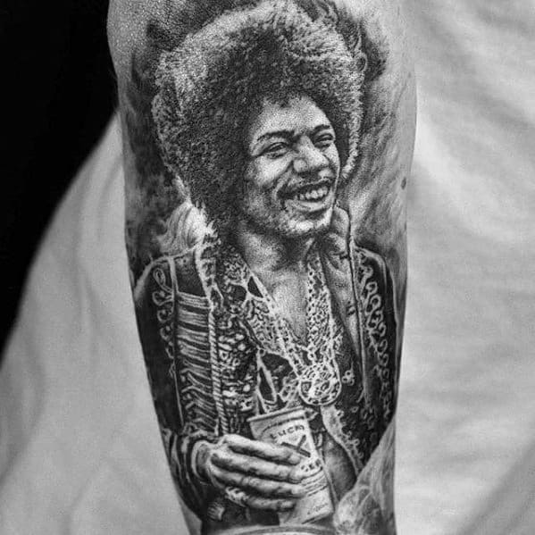 Jimi Hendrix Tattoos Male With 3d Design