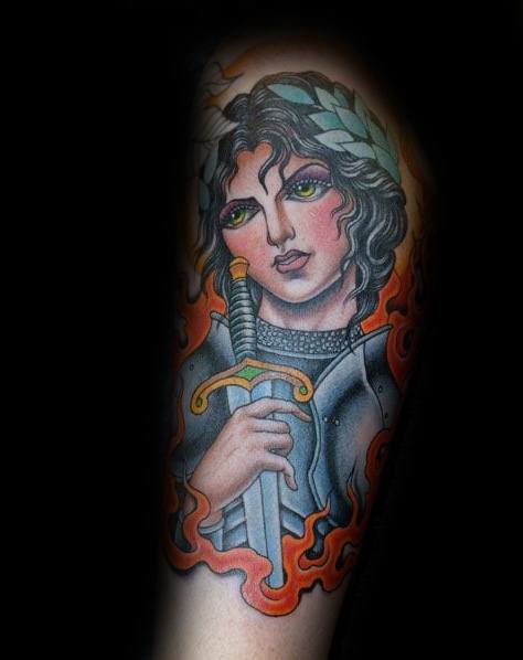 Joan Of Arc Tattoo Designs For Guys