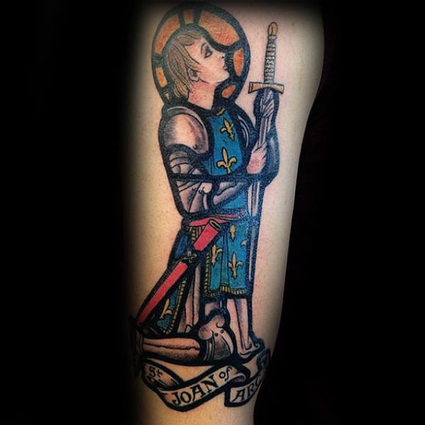 Joan Of Arc Tattoo Ideas For Males