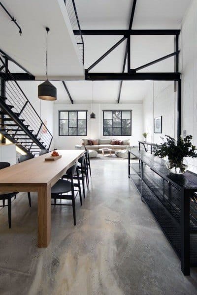 Kitchen Area Smooth Concrete Floor Ideas