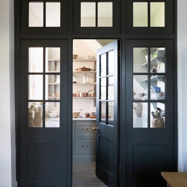 see-through glass pantry