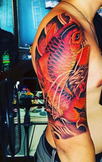 Cool Koi Fish Tattoo Designs For Men