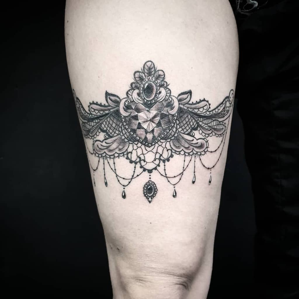 Lace Jewels Ornamental Tattoo
