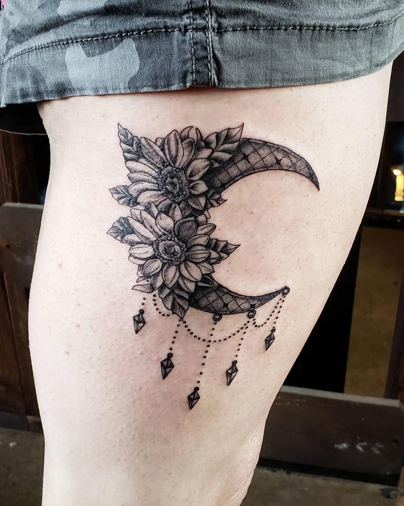 Lace Sunflowers Tattoo