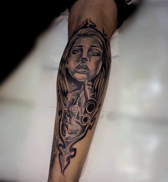 UNKNOWN GAME on Instagram: “⛓Shooter boy For @kuzbozhev Design by @vladbaut  Tattooed by me - - - - - - #blkttt #tattoo #… | Tattoos, Blackwork tattoo,  Black tattoos
