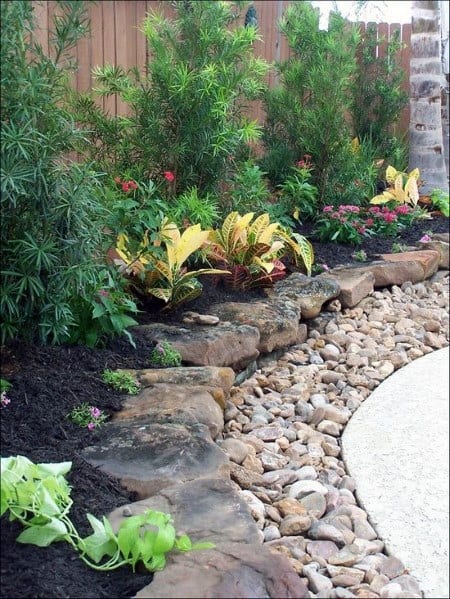 Top 40 Best Stone Edging Ideas, Curved Stone Garden Edging Ideas Pictures