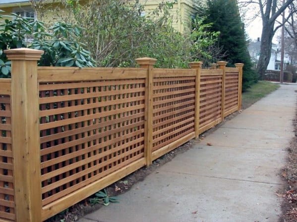 lattice wood fence