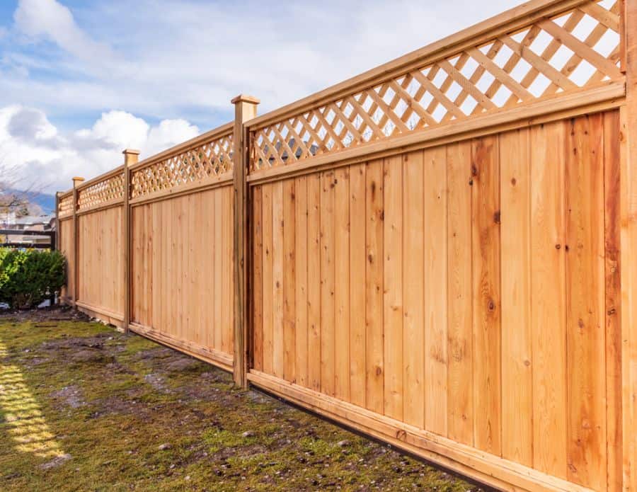 yella wood lattice fence ideas