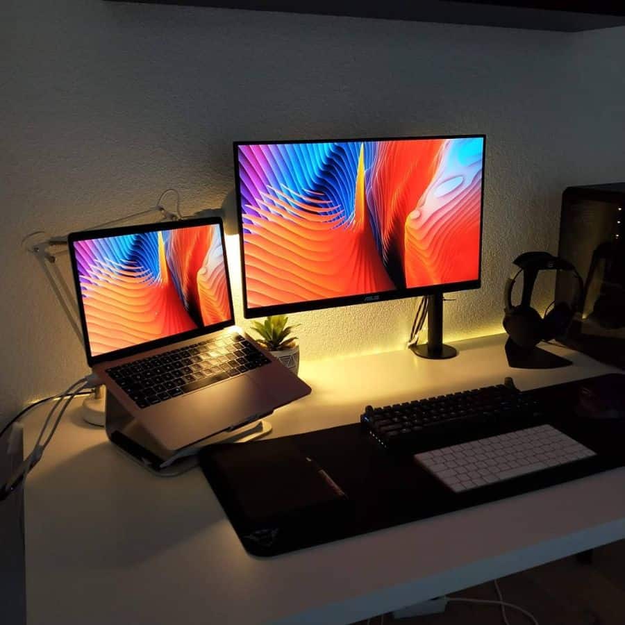 led desk setup ideas easysoftwaredeveloper