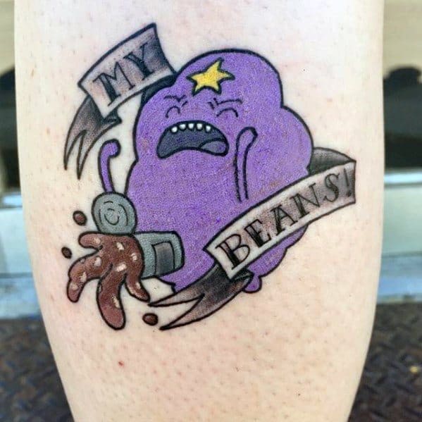 Leg Adventure Time Tattoo On Men