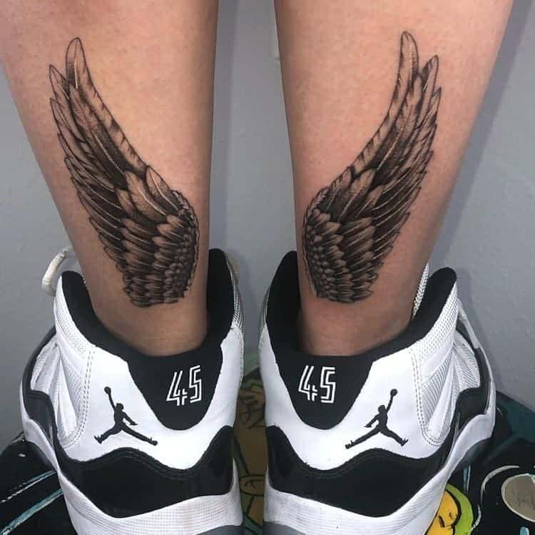 leg angel wings tattoos luckyyou_tattoo