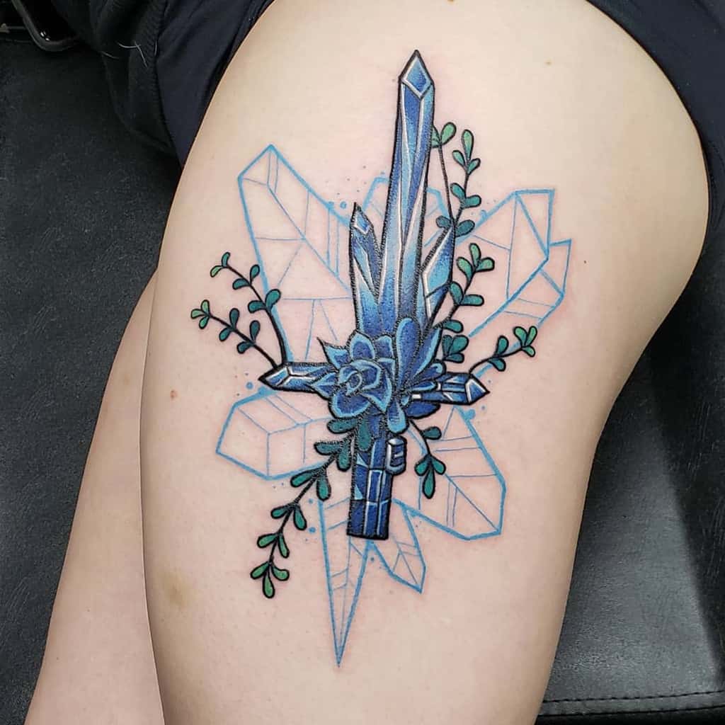 leg blue rose tattoos marcus_van_royse