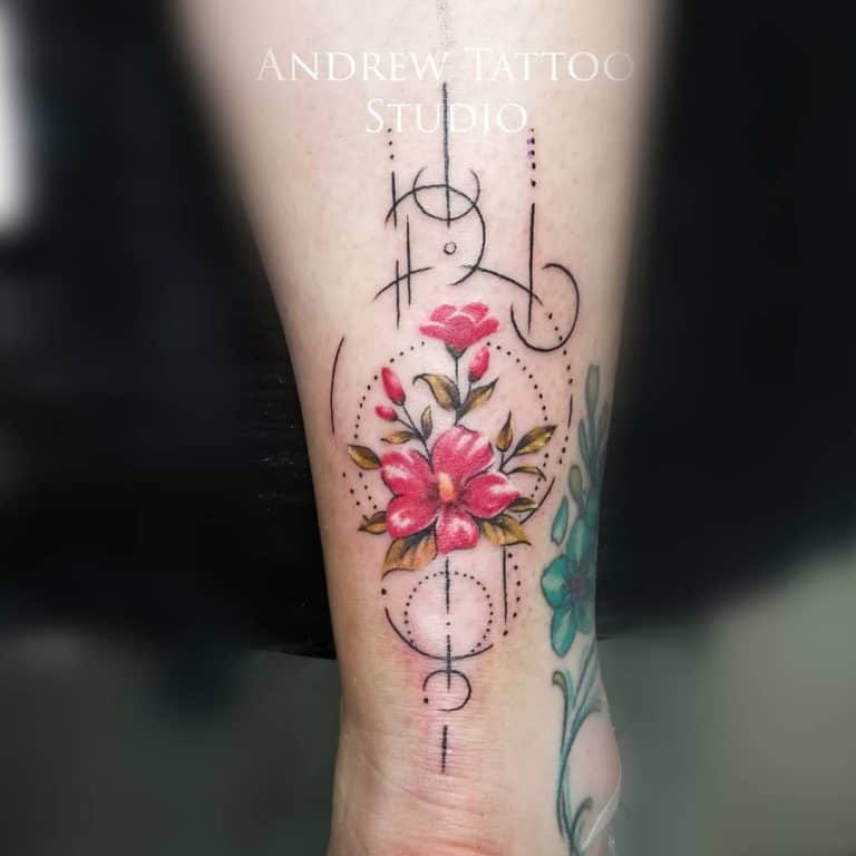 50 Geometric Flower Tattoo Ideas [2024 Inspiration Guide]