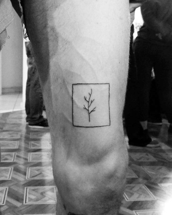 Leg Guys Square Simple Tree Tattoo