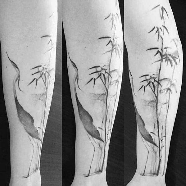 Leg Heron Tattoos Guys