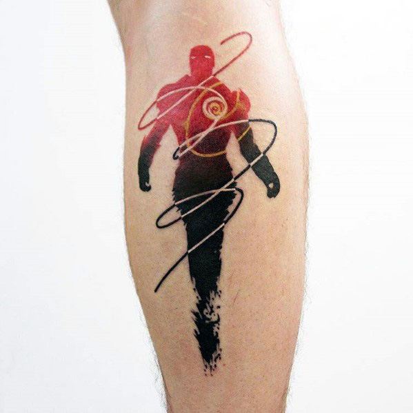 Leg Iron Man Mens Tattoo Designs
