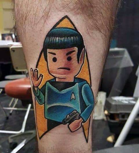 Leg Lego Themed Star Trek Guys Tattoos