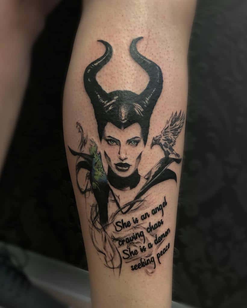 Leg Maleficent Tattoos Innsideink