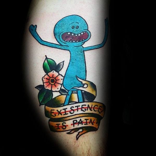 Leg Meeseeks Banner Rick And Morty Male Tattoos