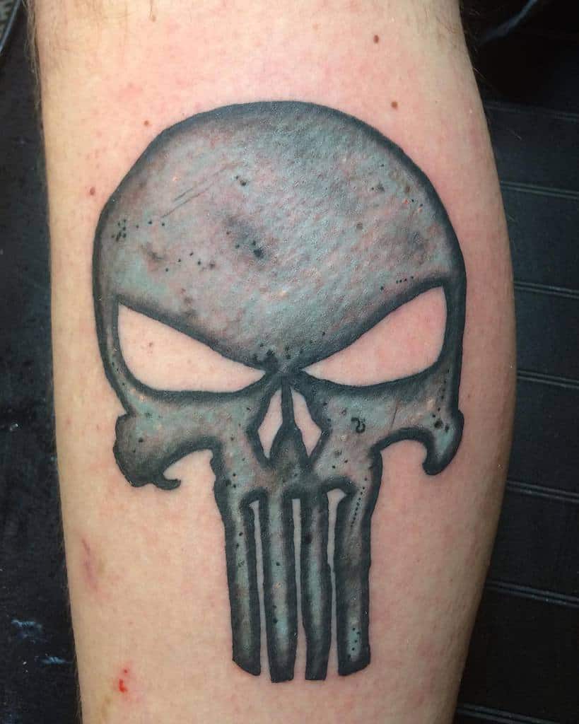 leg punisher skull tattoo jharris_tattoos