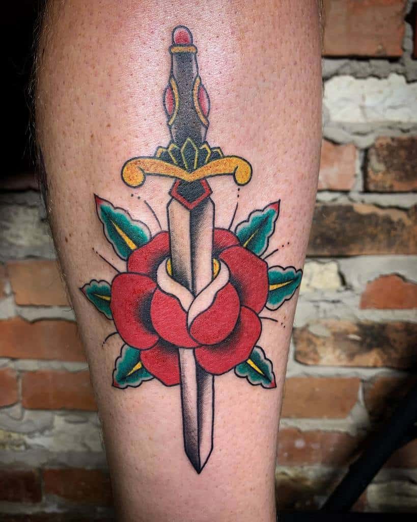 Top 69 Best Rose and Dagger Tattoo Ideas - [2021 Inspiration Guide]