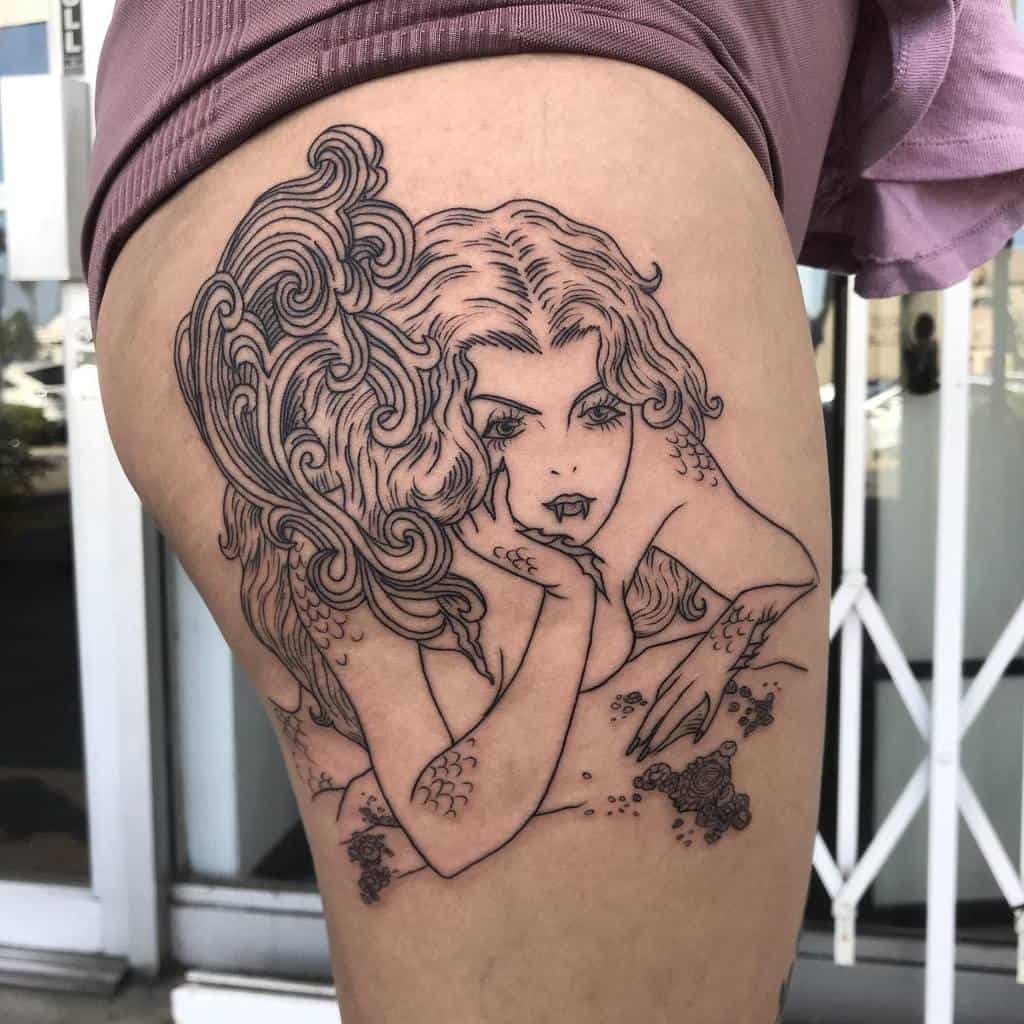 Tattoos badass mermaid 