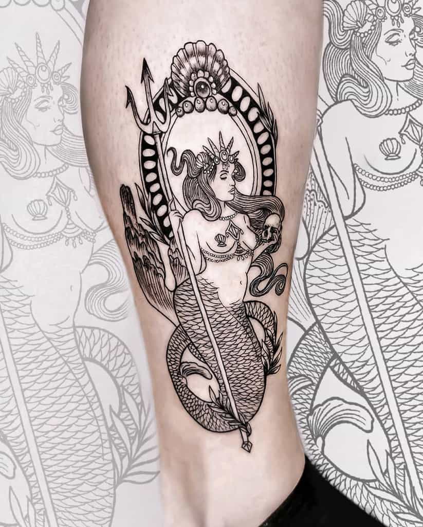 Siren Mermaid Tattoo Designs  TattooMenu