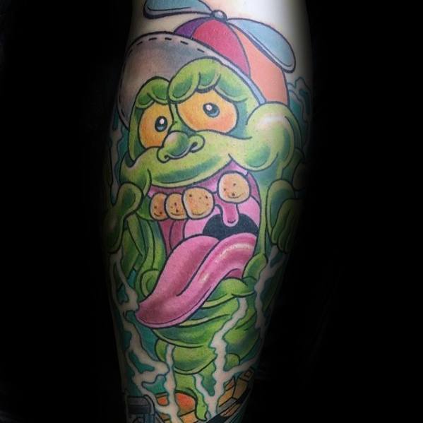 Leg Sleeve Mens Tattoo Ghostbusters Design