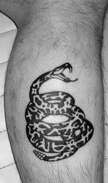 Leg Tribal Snake Tattoo Design Ideas For Men