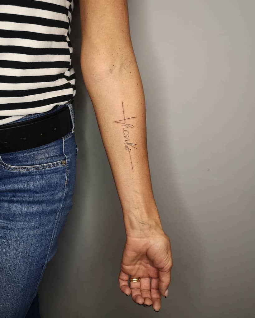 lettering cross tattoos for women vale_bri_ink