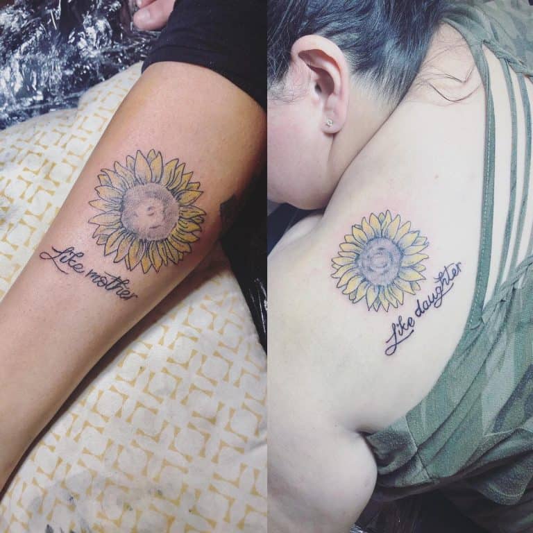 Lettering Mother Daughter Tattoo Lxx  Ink 1 768x768 