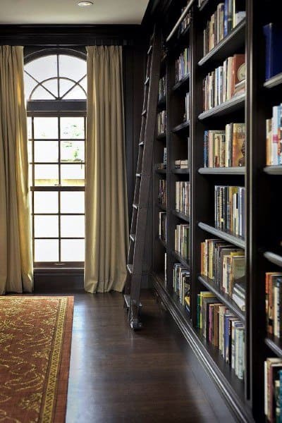 bookshelf with ladder
