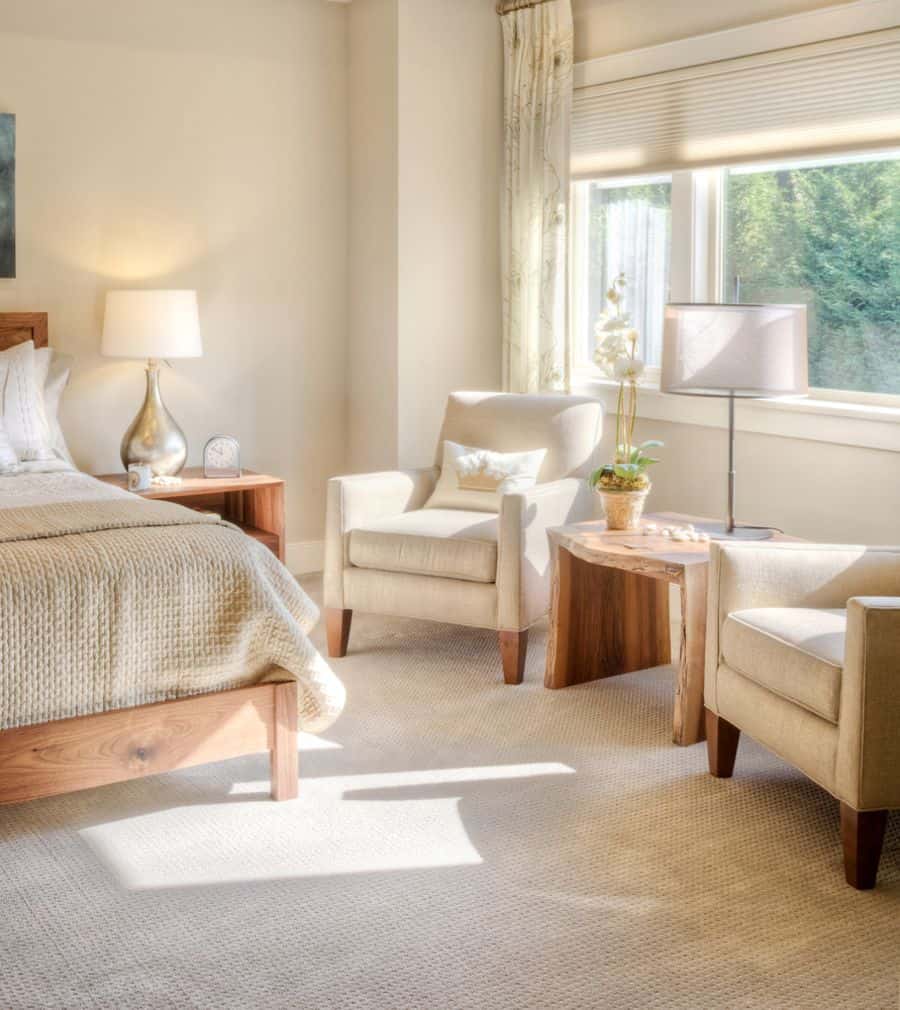 beige bedroom lounge chairs 
