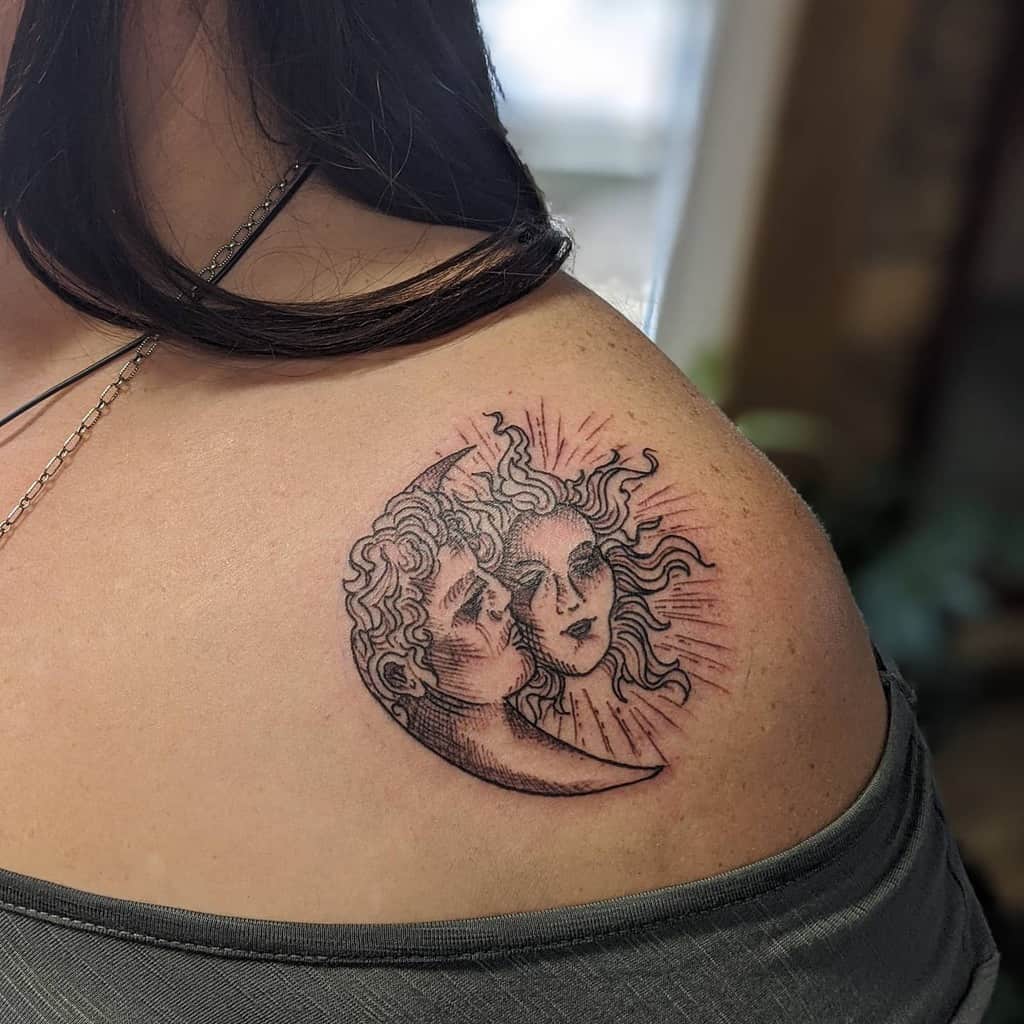 shoulder-lady-face-sun-moon-tattoo-secondnaturerandyallan