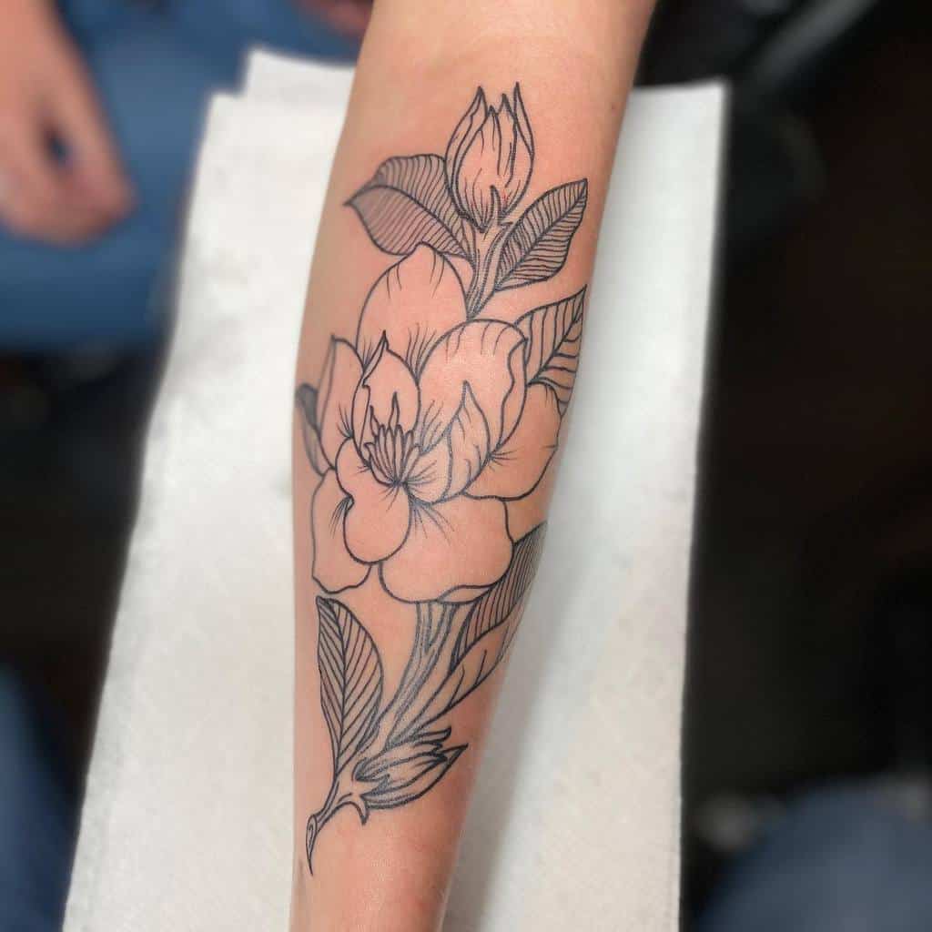 linework magnolia tattoos rickymillertattooer
