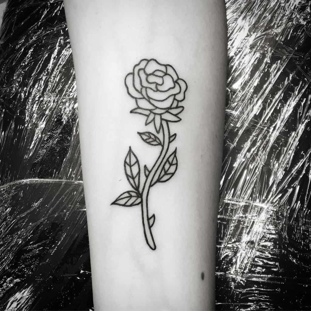 linework simple rose tattoos unclescoobtattoo