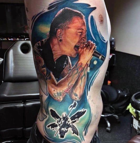 Tribal Linkin Park Symbol Tattoo On Arm Sleeve