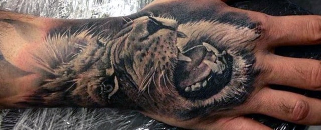 40 Lion Hand Tattoo Designs For Men – Noble Ink Ideas
