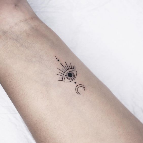 Little Moon Third Eye Tattoo