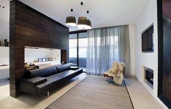 open lounge with modern furnishings