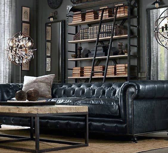 elegant living room bookshelf