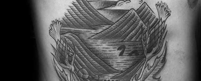 30 Loch Ness Monster Tattoo Designs For Men Mythological Creature Ink ...