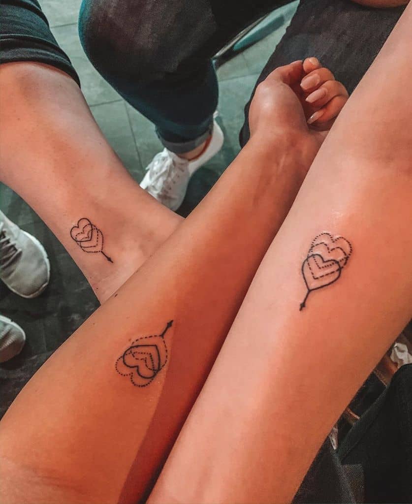 Love Heart Friendship Tattoo