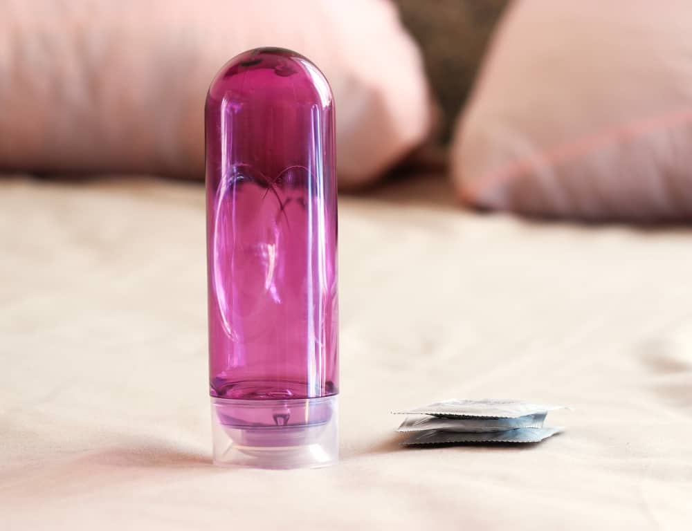 lubricant and condom for comfortable sex