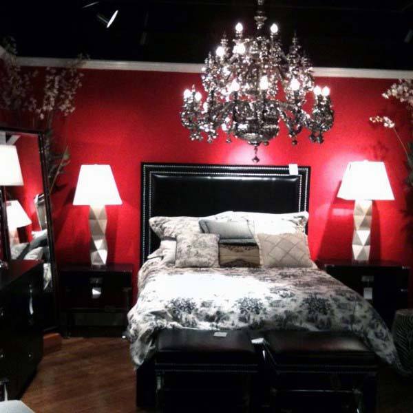 Luxury Black Red Bedroom Designs