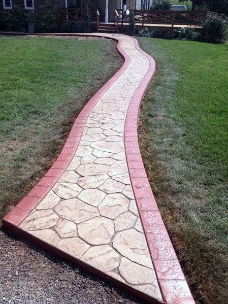 saw-cut patterned walkway