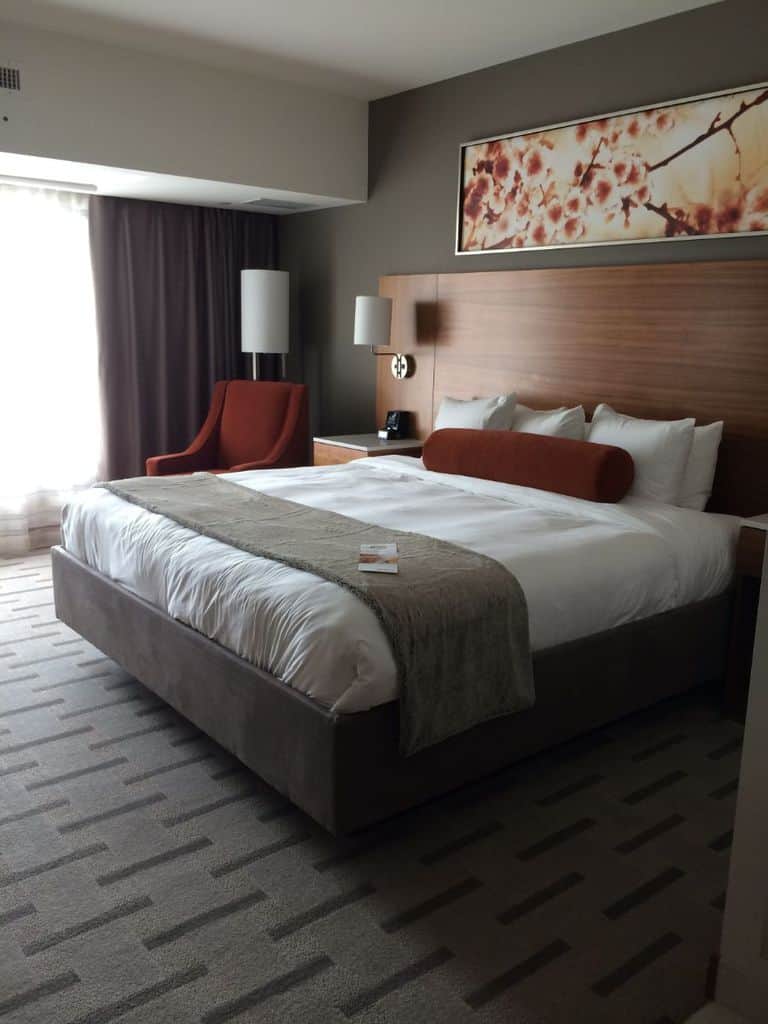 luxury hotel room wood headboard