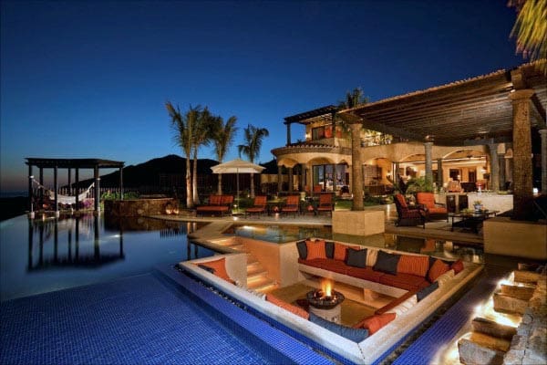 Luxury Home Swimming Pool Lounge With Hammock