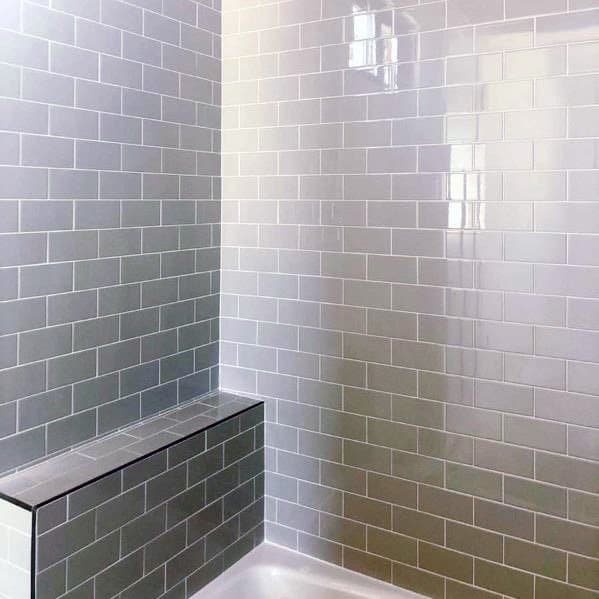 Gray Subway Tile Bathroom Pictures Image Of Bathroom And Closet